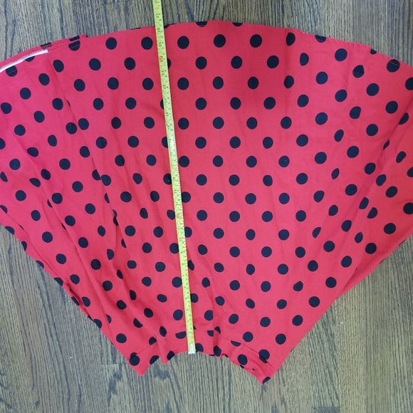 Polka Swing Skirt Red Black - Picture 3 of 9